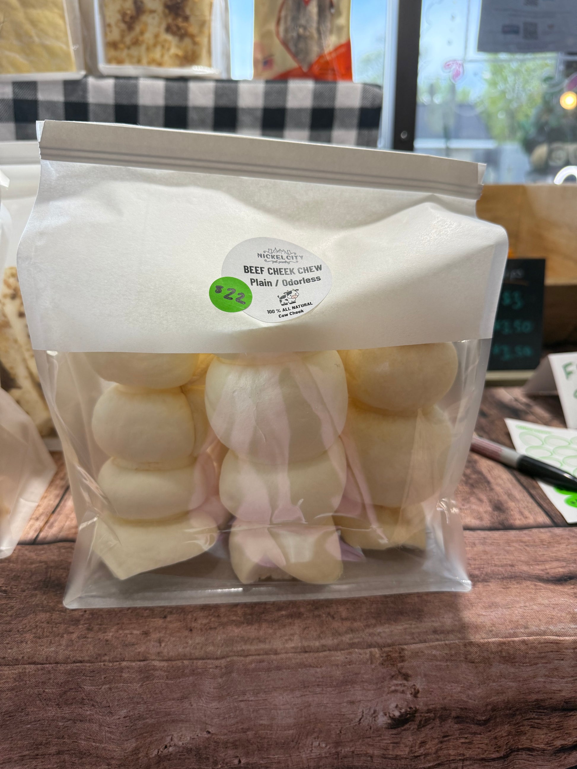 Plain Beef Cheek Rolls (4 Pack) - Small - Nickel City Pet Pantry